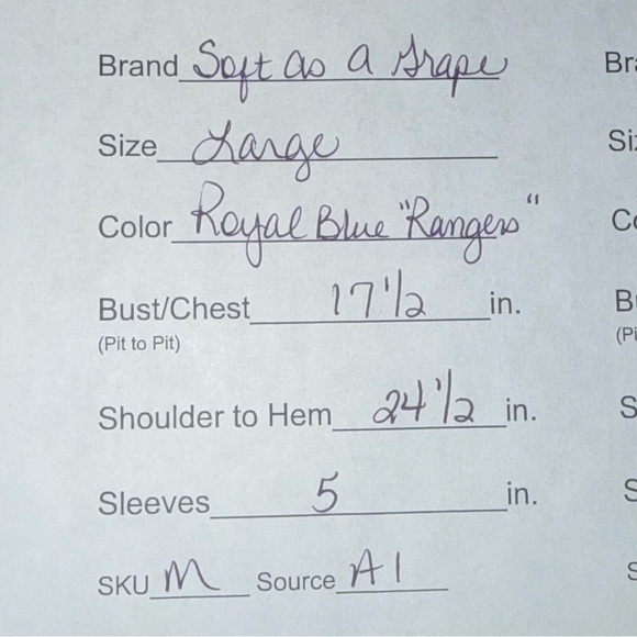 Texas Rangers Sequin Logo V-Neck Tee Soft As Grape Womens L - Picture 7 of 7